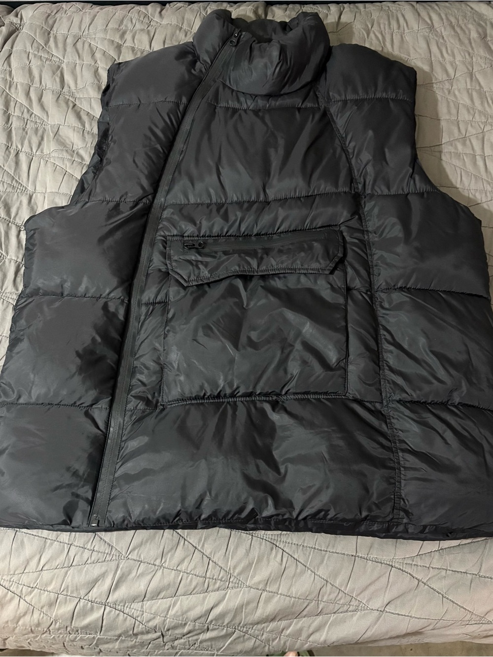 American Stitch Asymmetrical Puffer Vest